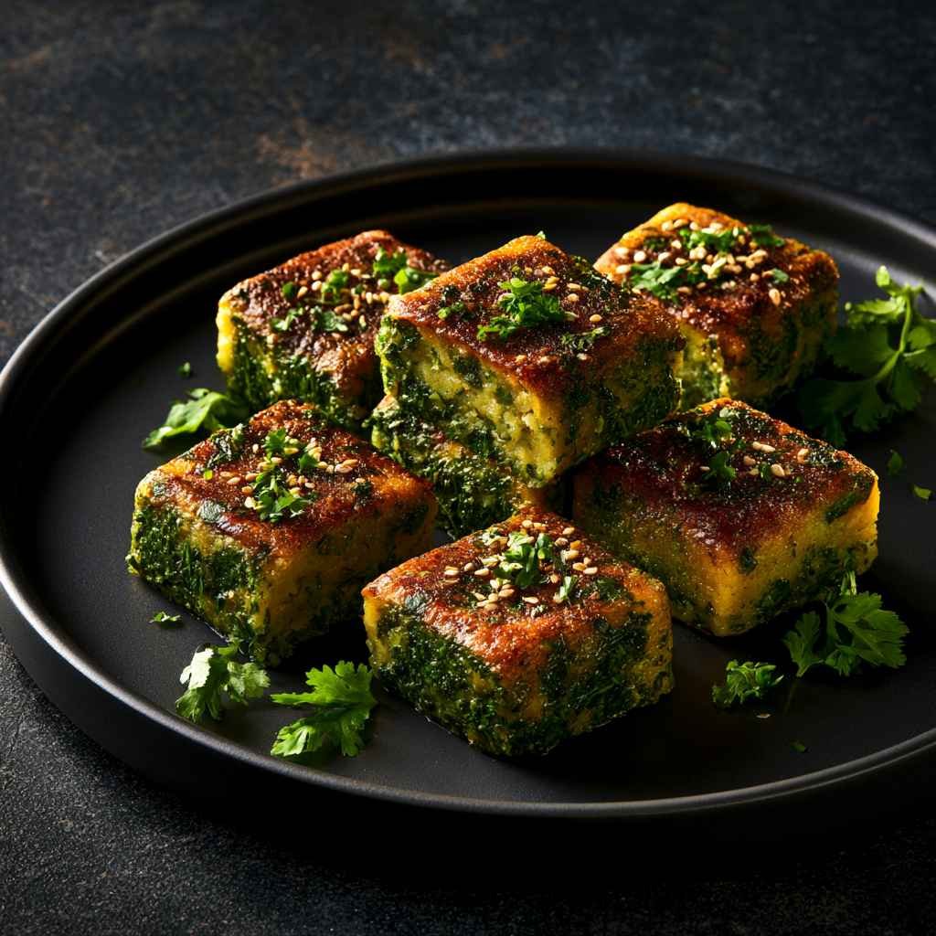 Kothimbir wadi with sesame